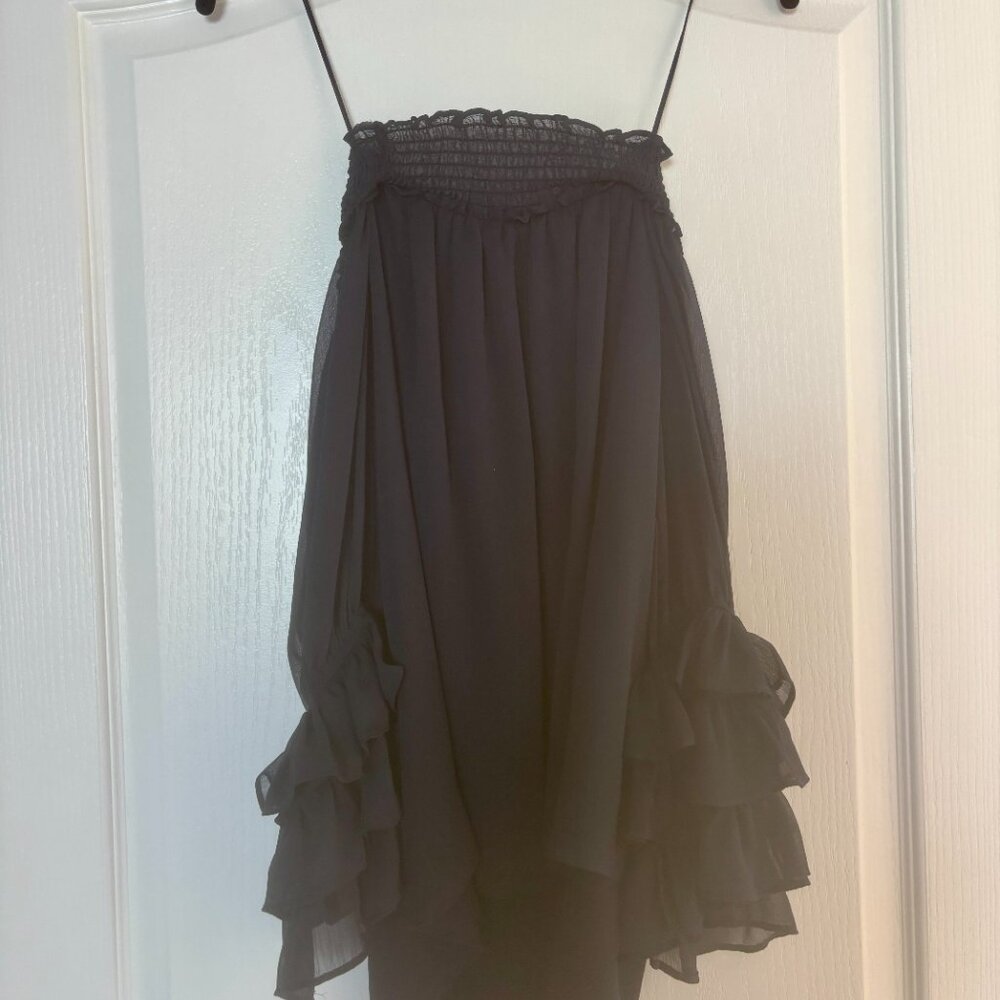 Express Off the Shoulder Ruffle Chiffon Blouse - Picture 4 of 4